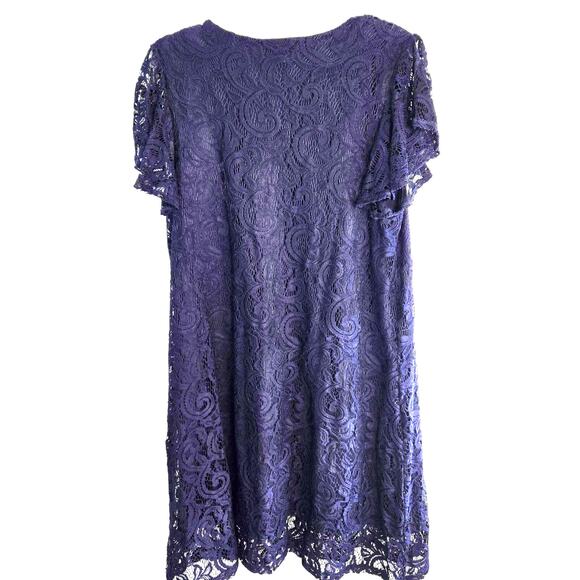 Dana Buchman Women's Dress Large L Blue Misses Size 10 12 Formal Cocktail Party - Picture 6 of 7